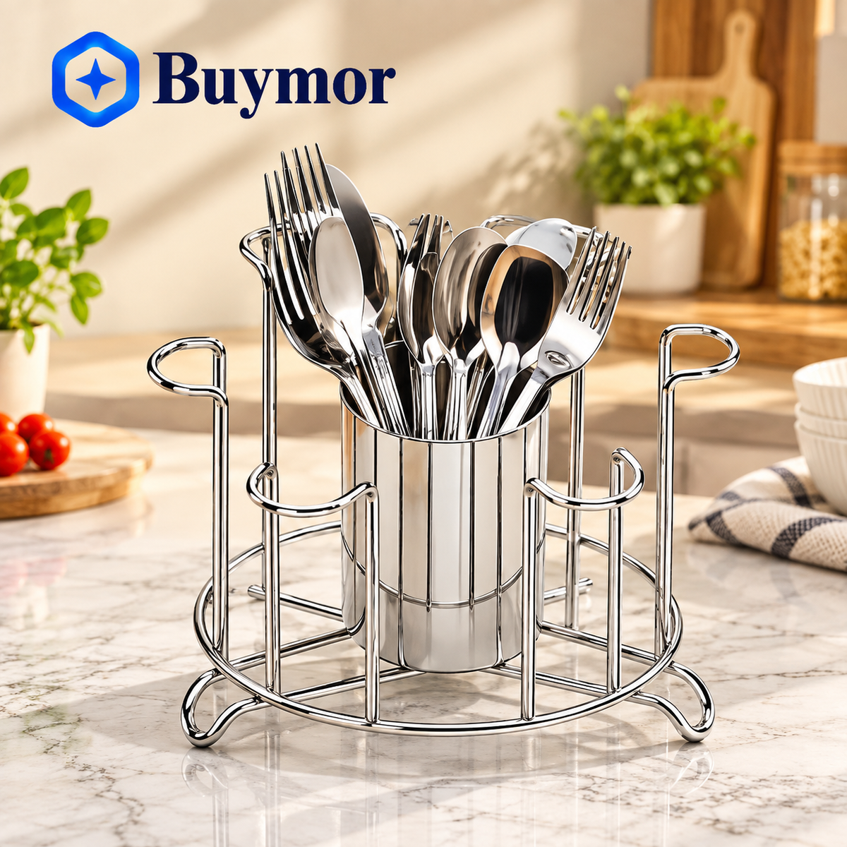 Glass holder with middles cutlery glass and 6 nos slot of Glass