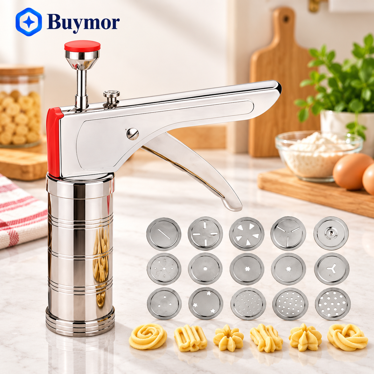 Stainless Steel Kitchen Press with 15 Different Types of Jalies