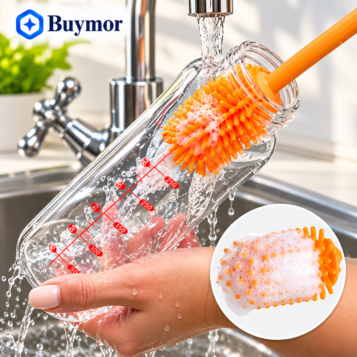 Silicone Cup Brush Glass Cleaner