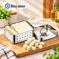 Stainless Steel Square Shape Indian Paneer/Tofu Press Mould Maker (300 Ml, Very Small).