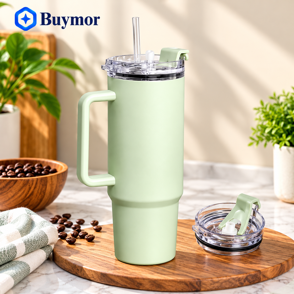 1.8L Tumbler Bottle with Straw and Handle