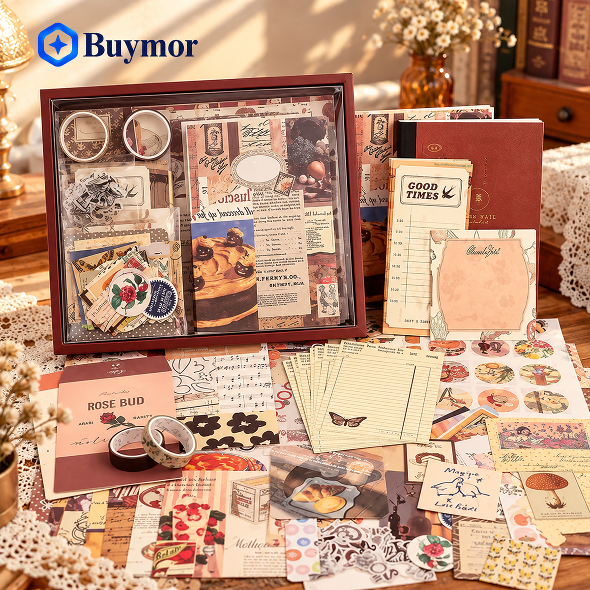 Vintage Aesthetic journal Kit(346Pcs)
