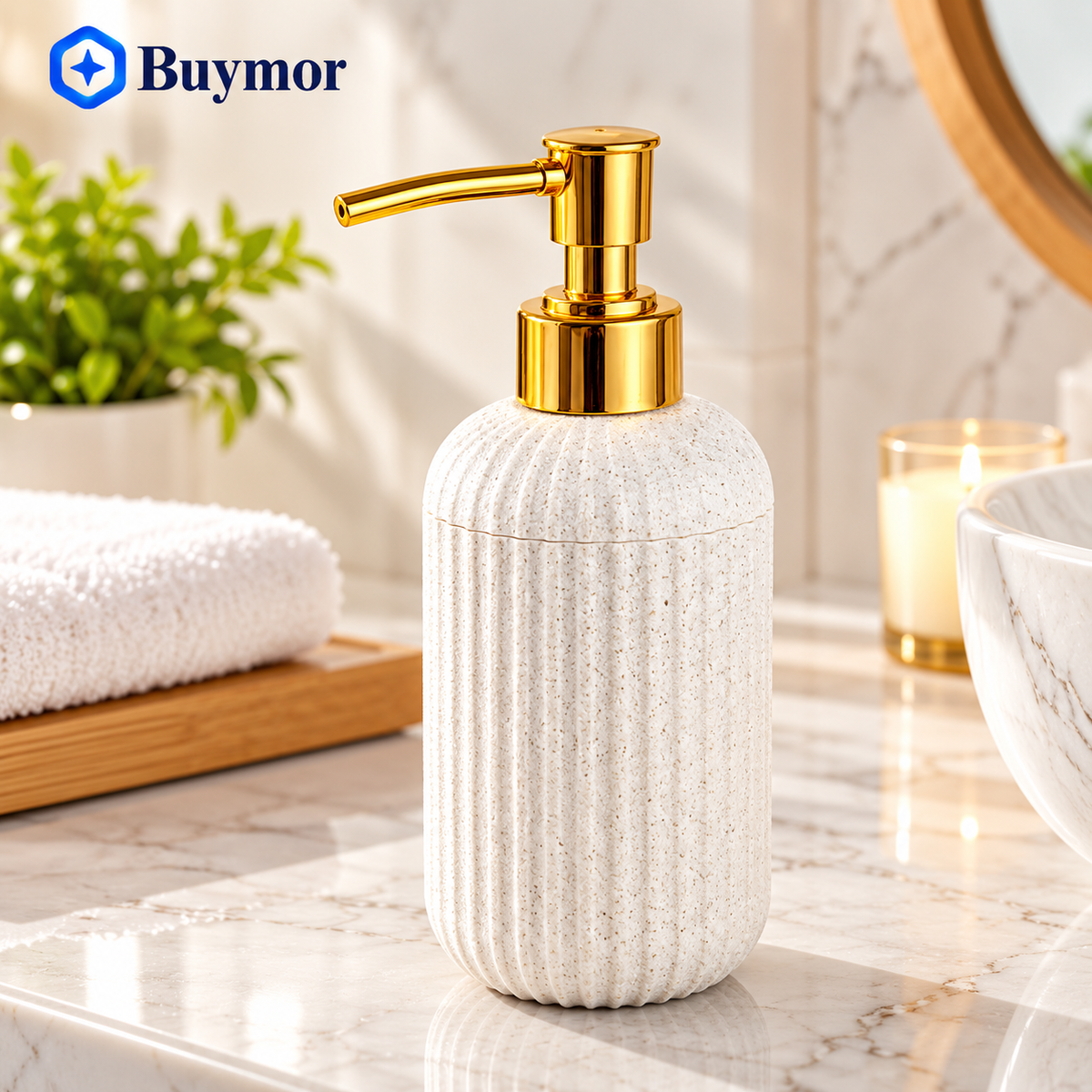 Premium Ribbed Liquid Soap Dispenser