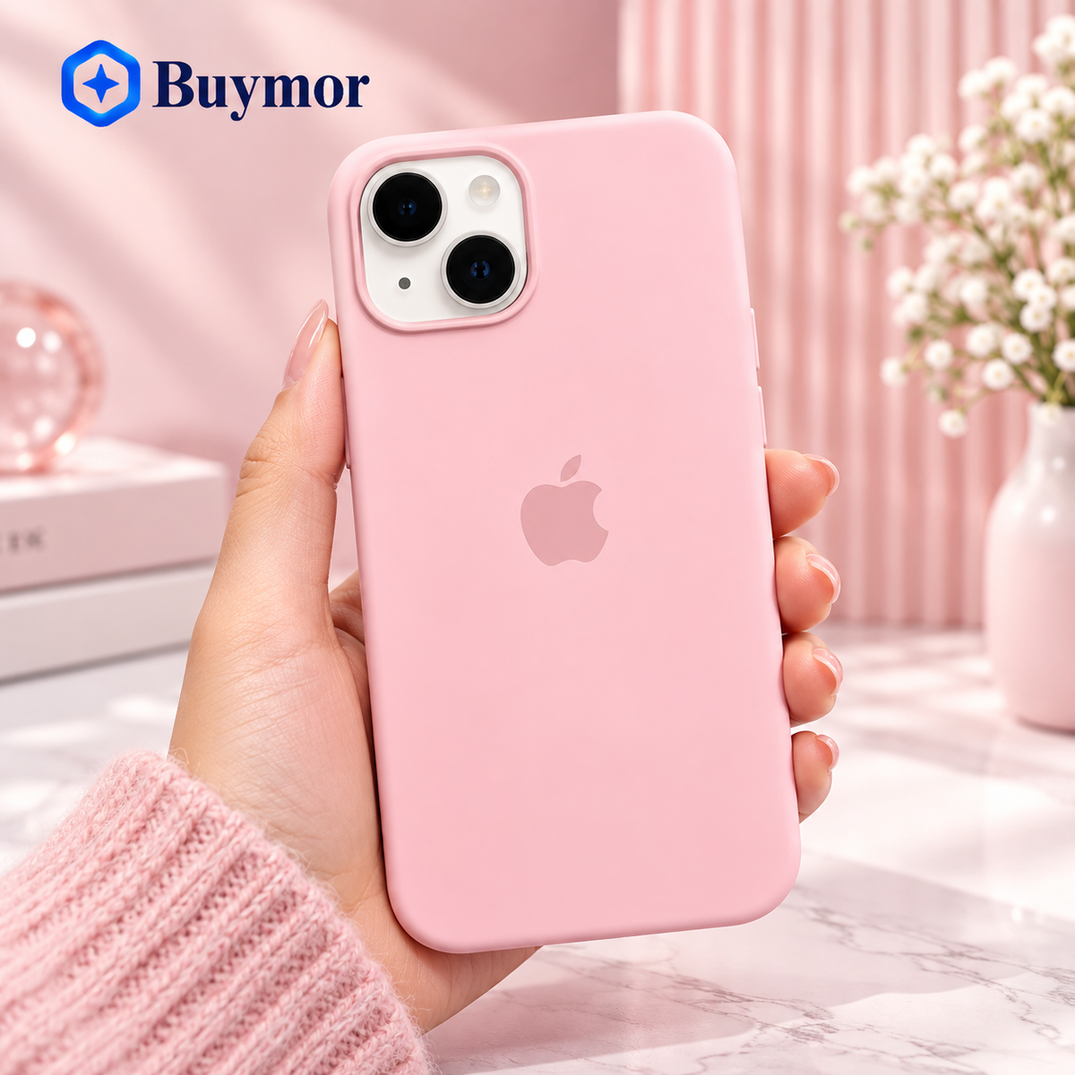 iPhone 15 Case Silicone Phone Case pink