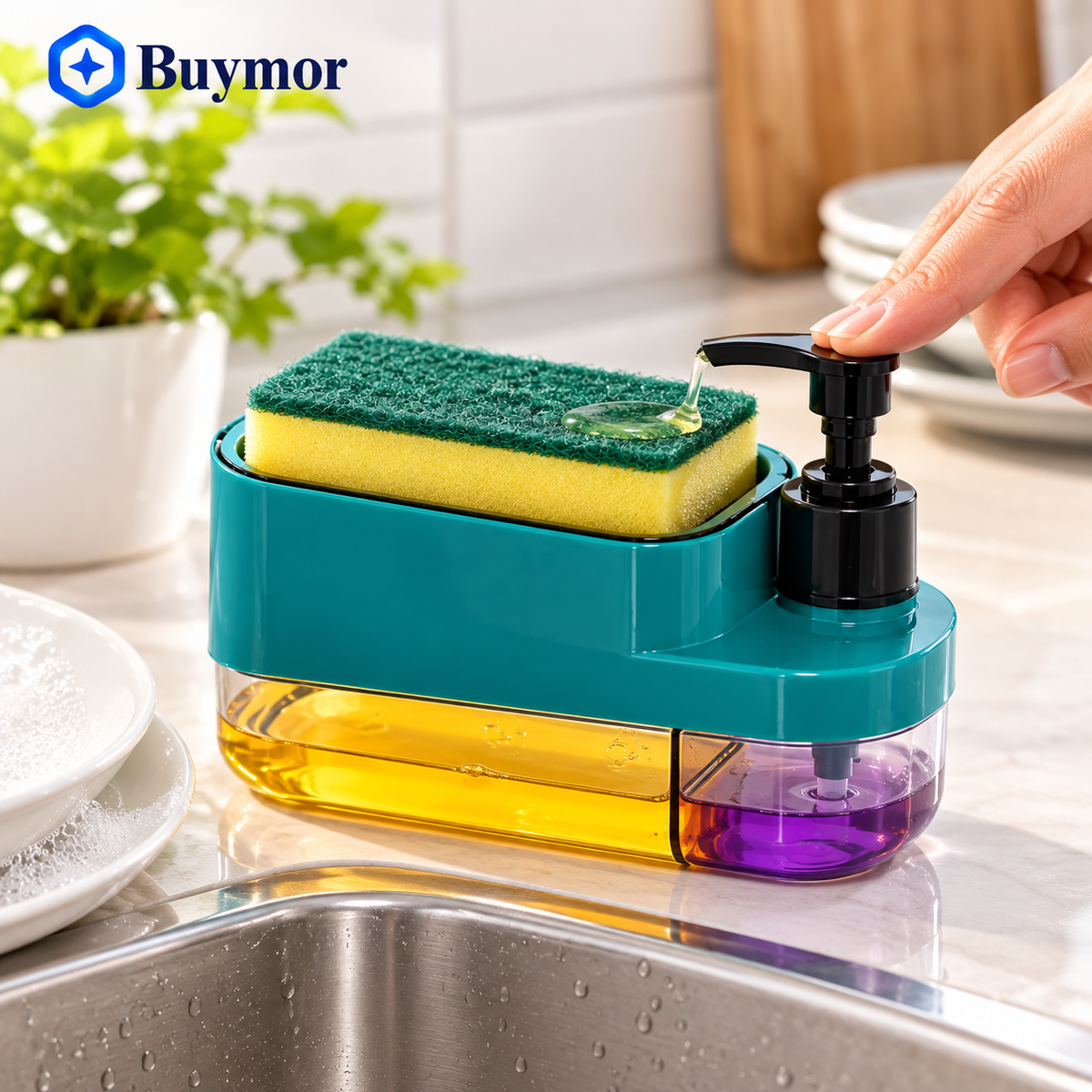 3 in 1 Soap Pump Dispenser for Dishwasher