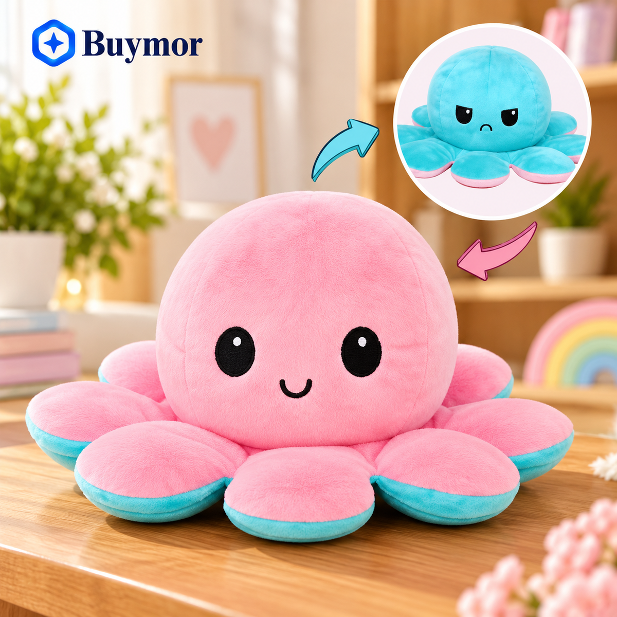 E Mart Reversible Octopus Soft Toys