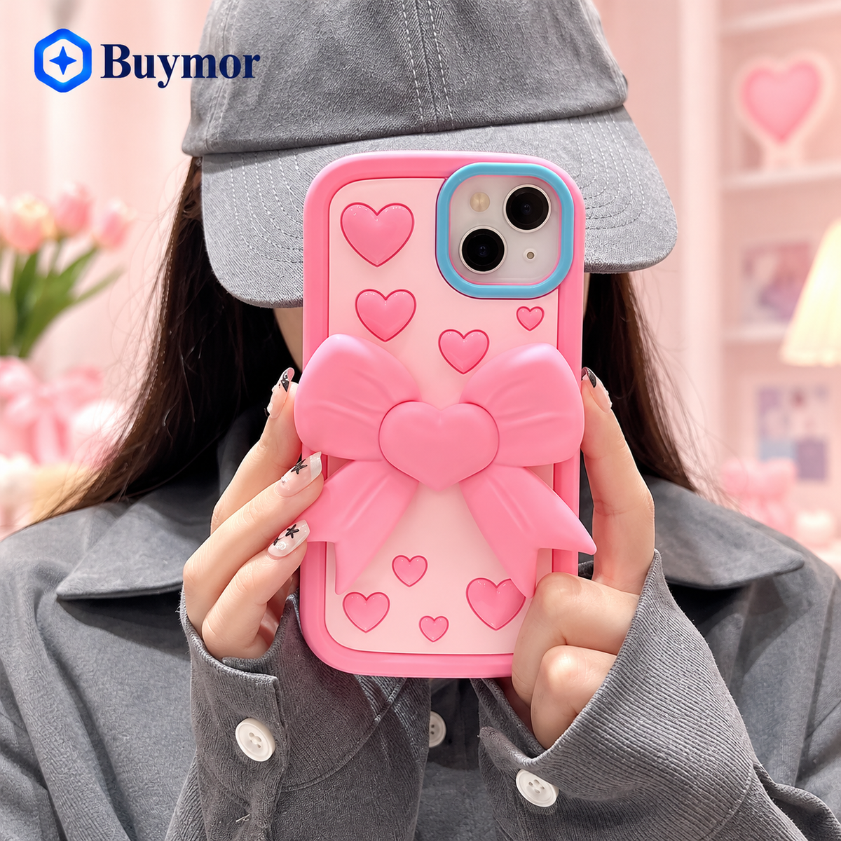 Elevate Cute Cover for i-Phone 15, Pink